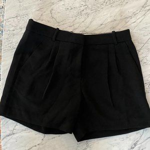 NWT J Crew Pleated Crepe Shorts, Black